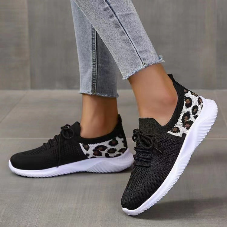 Damen Atmungsaktive Sneakers im modernen Leopardenmuster