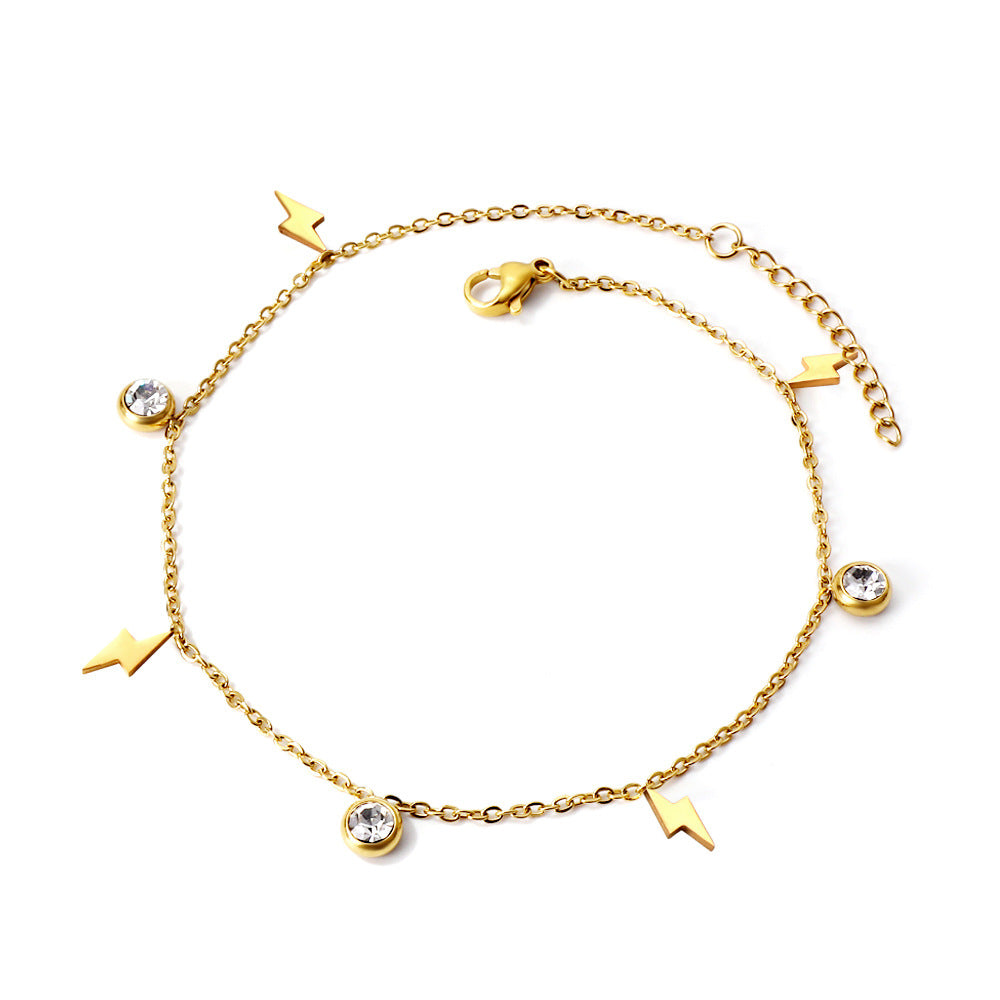 Damen Armband mit funkelnden Zirkonia und handgefertigten Anhängern Shop Nory