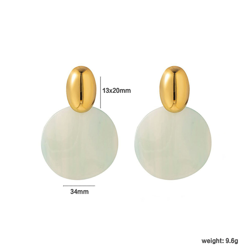 Damen Hängende Ohrringe mit luxuriösem goldplattierten Design und stilvollem Muschelanhänger Shop Nory