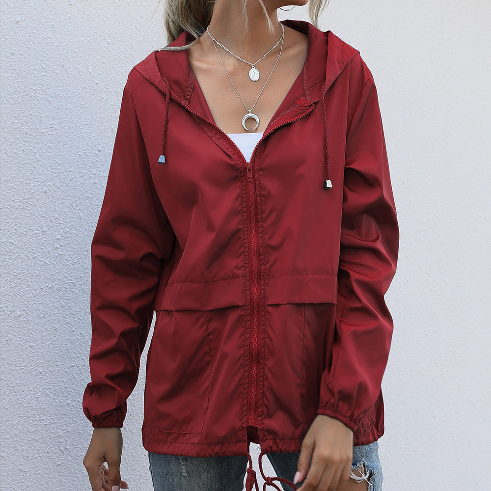 Damen Freizeitjacke mit verstellbarem Kordelzug und leichtem Material