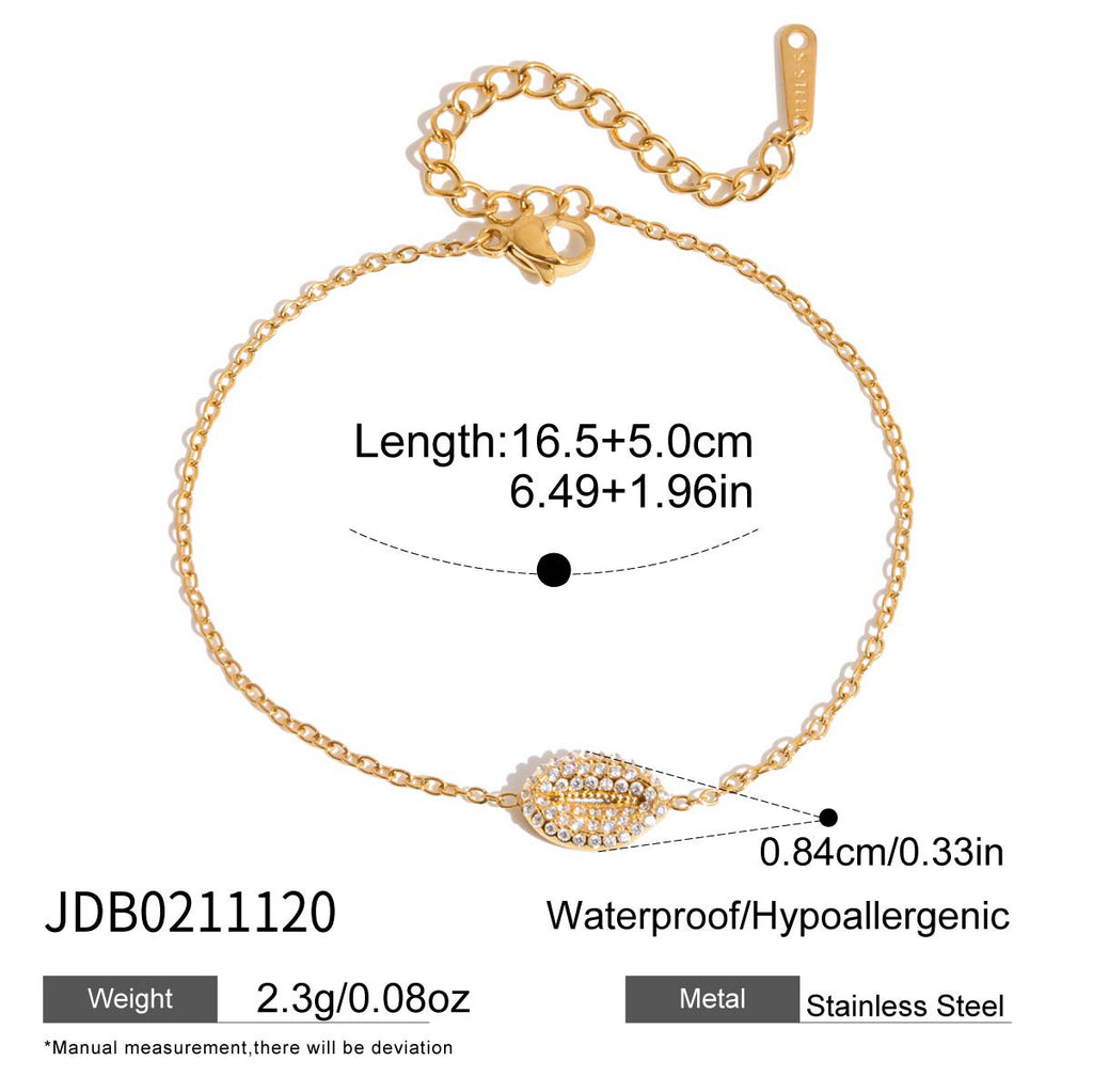 Damen Armreif mit muschelförmigem Design aus hypoallergenem Edelstahl Shop Nory