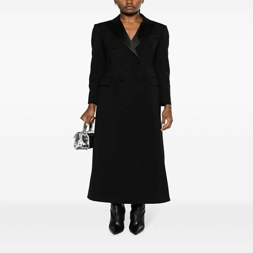 Damen Maxiblazer-Mantel im Smokingschnitt mit schmaler Silhouette Shop Nory