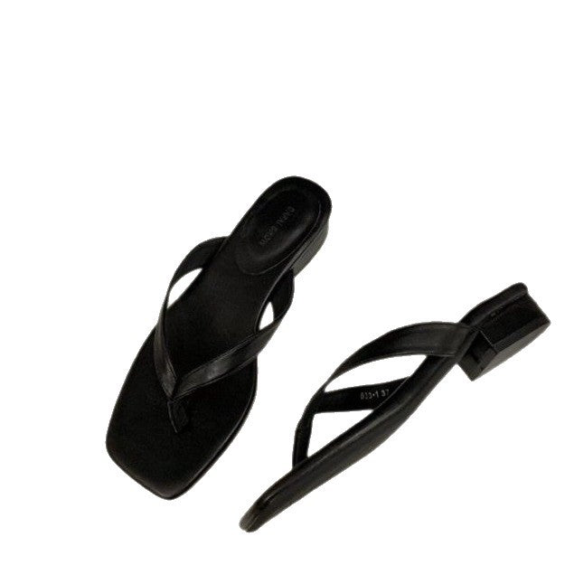 Damen modische Flip-Flops mit elegantem Absatz und komfortablem Fußbett Shopnory