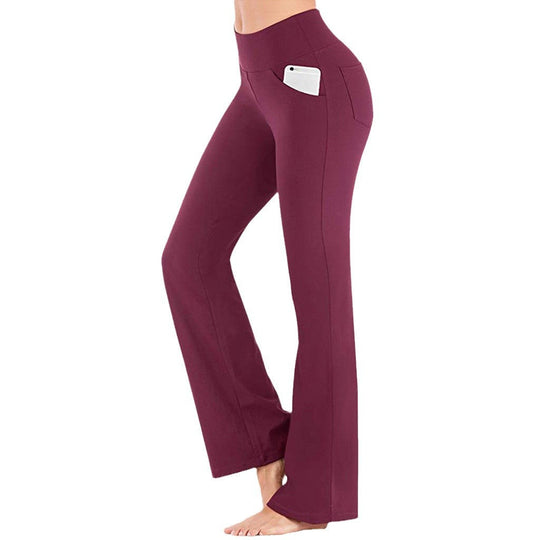 Damen Yoga-Hose mit hohem Bund und flared Schnitt
