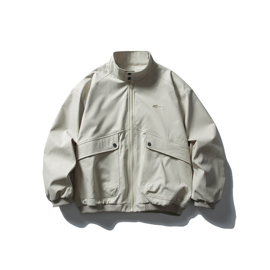 Unisex Oversize Boxy Bomberjacke mit Stehkragen und großen Pattentaschen Shop Nory