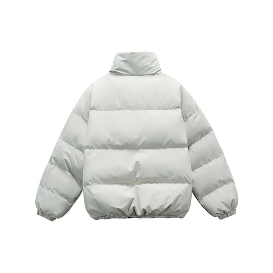 Unisex Kurzboxy wattierte Isolationsjacke mit extra hohem Stehkragen und kariertem Innenfutter Shop Nory