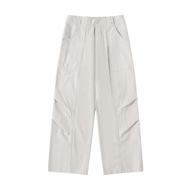 Damen High‑Waist weite Cargo‑Hose mit Teilungsnähten und aufgesetzten Taschen Shop Nory