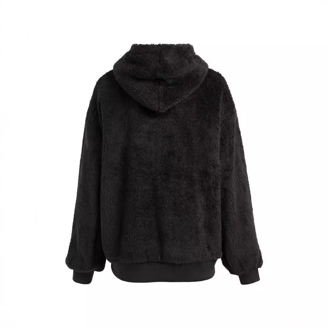 Damen Kuschelige Fleece-Jacke