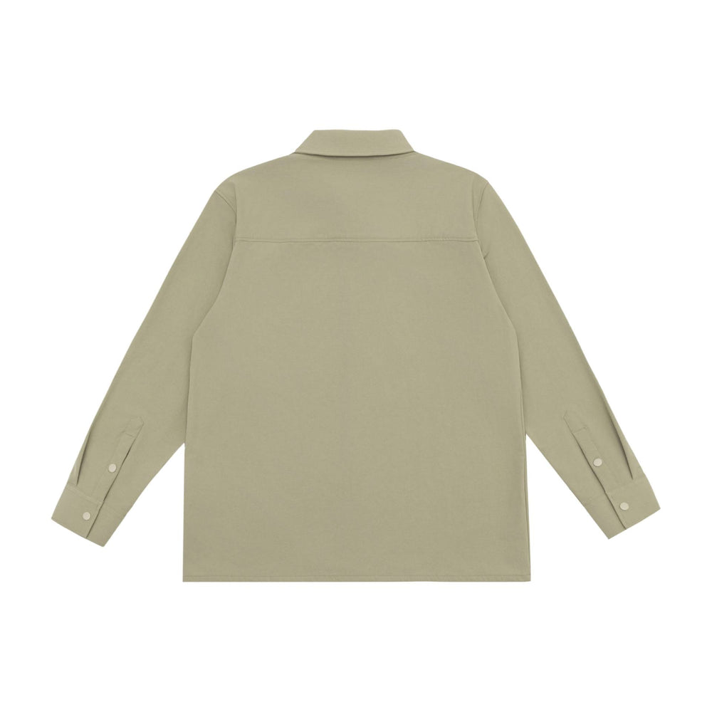 Unisex Longline-Hemdjacke im Boxy-Schnitt aus schwerer Sweatqualität mit verdeckter Druckknopfleiste Shop Nory
