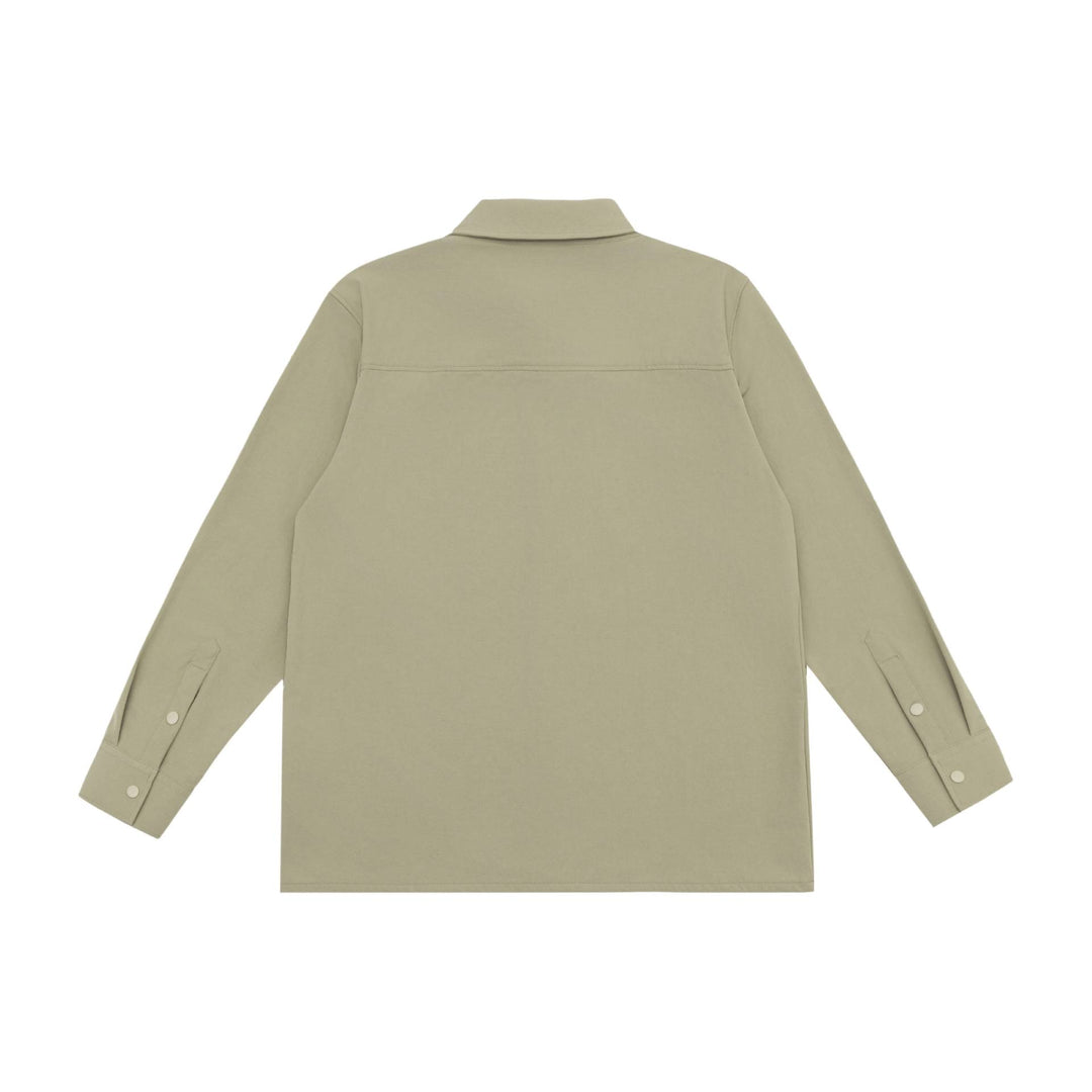 Unisex Longline-Hemdjacke im Boxy-Schnitt aus schwerer Sweatqualität mit verdeckter Druckknopfleiste Shop Nory