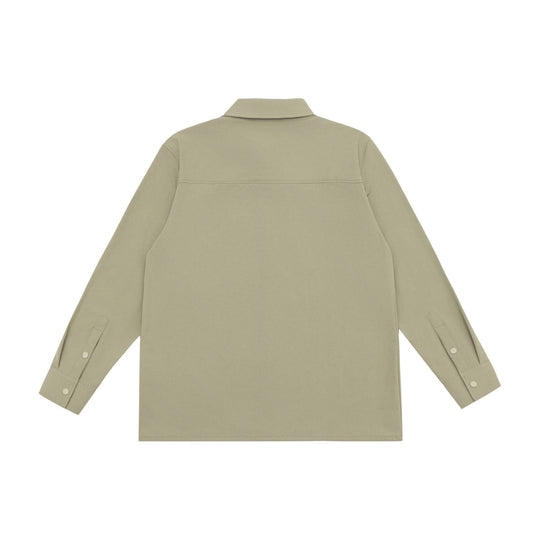 Unisex Longline-Hemdjacke im Boxy-Schnitt aus schwerer Sweatqualität mit verdeckter Druckknopfleiste Shop Nory
