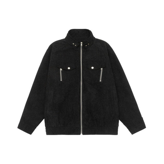 Herren Kurzjacke aus Teddy‑Fleece mit Stehkragen, aufgesetzten Brusttaschen und durchgehendem Reißverschluss Shop Nory