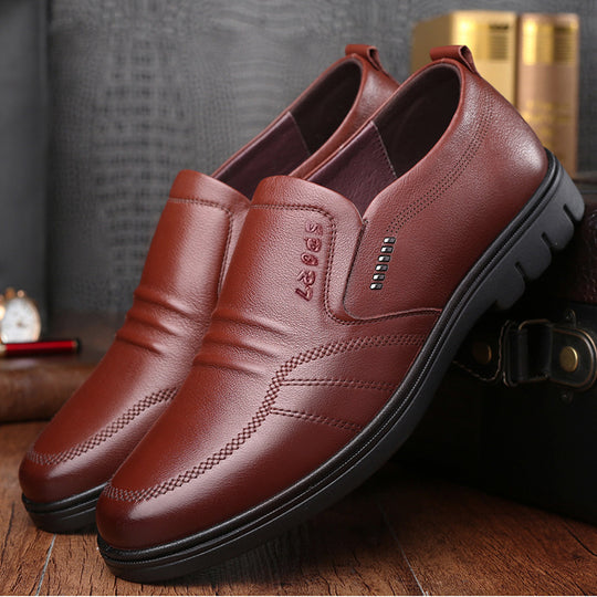Herren Business-Casual Slipper aus glattem Kunstleder mit stoßdämpfender Gummisohle Shop Nory