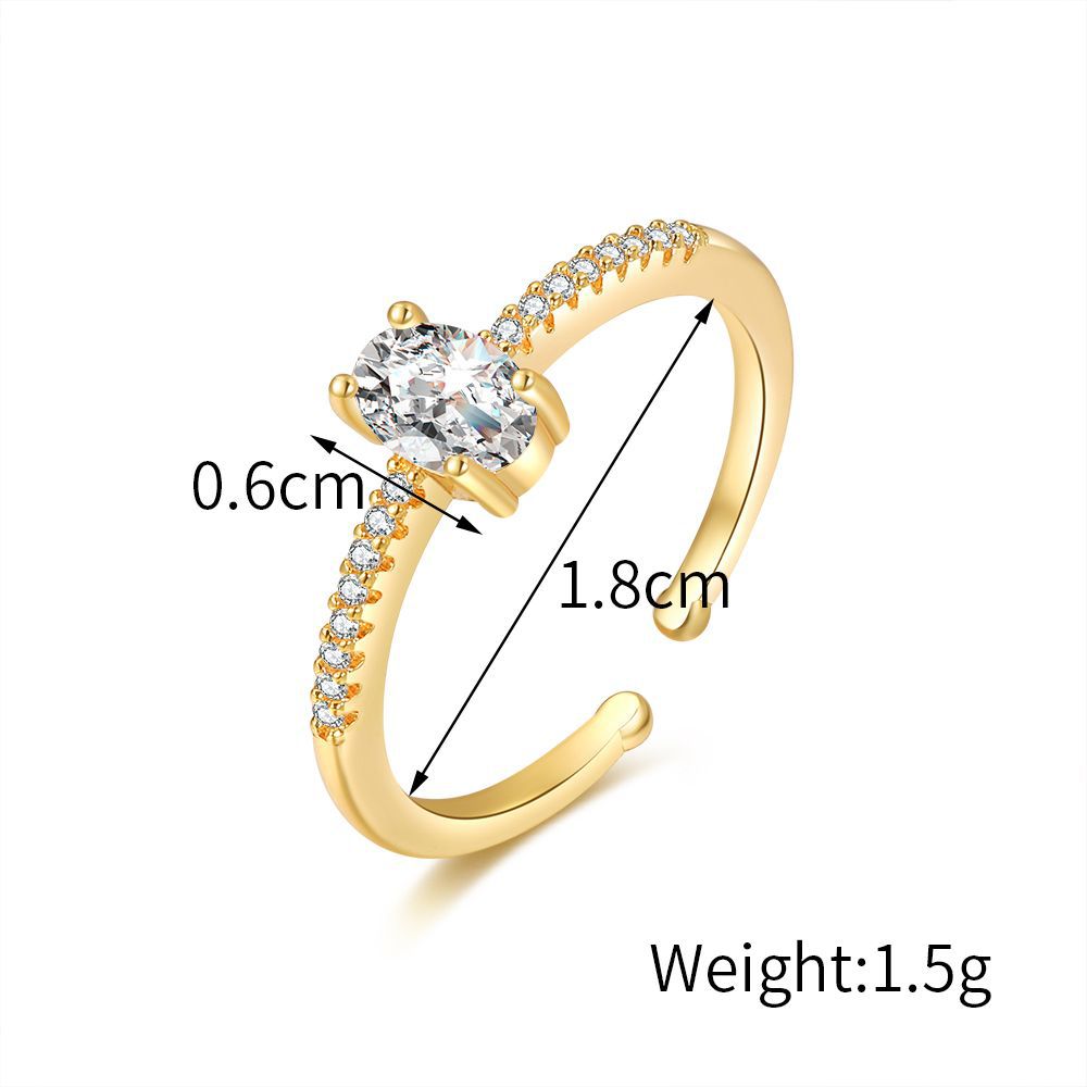 Damen eleganter offener Ring mit Zirkonia Shop Nory