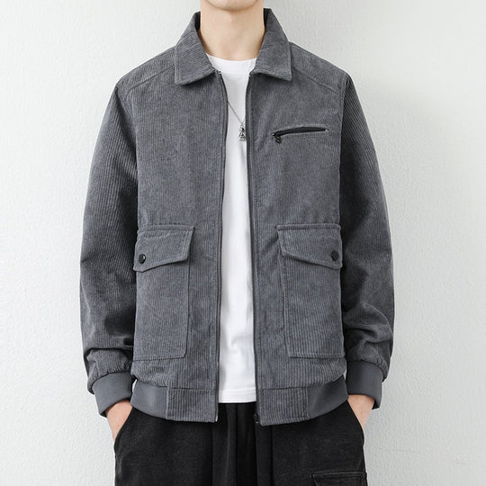 Herren Lässige Cordjacke mit praktischen Taschen Shop Nory