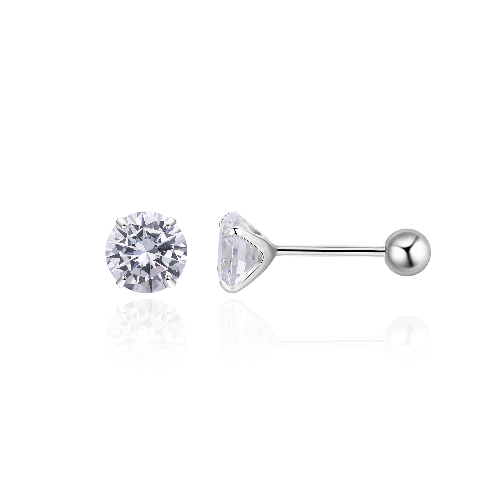Damen Ohrstecker mit funkelndem Zirkon und hochwertigem 925 Sterling Silber Shop Nory