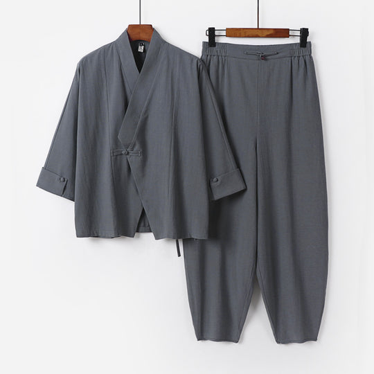 Herren Kimono-Jacken- und Haremshosen-Set Shop Nory