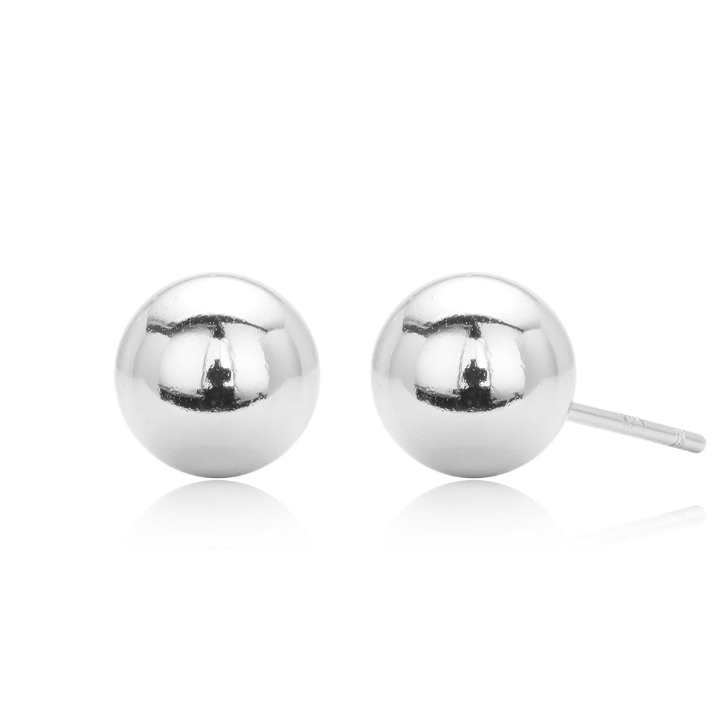 Damen Ohrstecker aus 925 Sterling Silber mit glänzenden Kugeldesign Shop Nory