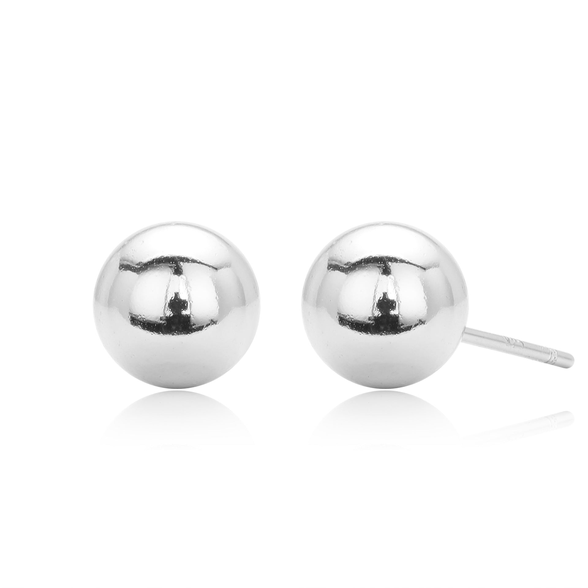 Damen Ohrstecker aus 925 Sterling Silber mit glänzenden Kugeldesign Shop Nory