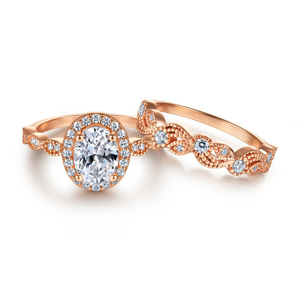 Damen Ring mit floralen Details und glitzernden Zirkonia Shop Nory