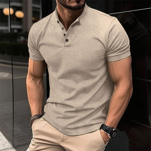 Herren Polohemd mit Knopfleiste und Kurzarm