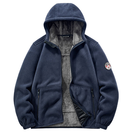 Herren Thermo-Fleece-Hoodie mit isolierendem Sherpa-Besatz und verdeckten Reißverschlusstaschen Shop Nory
