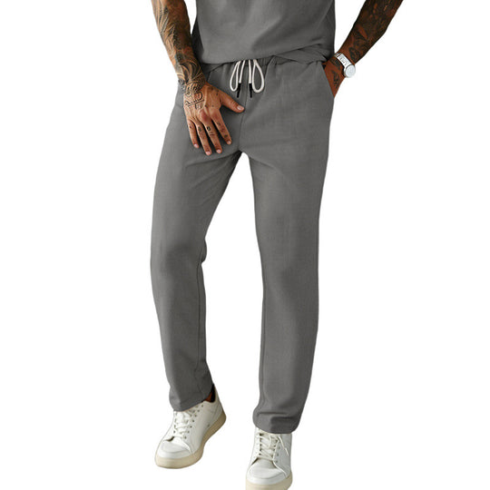 Herren Slim-Fit Jogginghose mit Kordelzug, elastischem Bund und seitlichen Eingrifftaschen Shop Nory