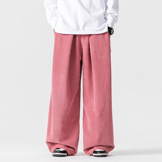 Herren Weite Cordhose mit Bundfalten und Relaxed-Silhouette Shop Nory