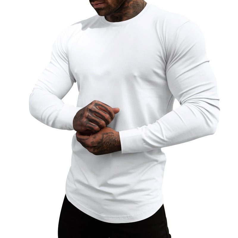 Herren Langarm-T-Shirt aus atmungsaktivem Baumwollmix mit elegantem Schnitt Shopnory