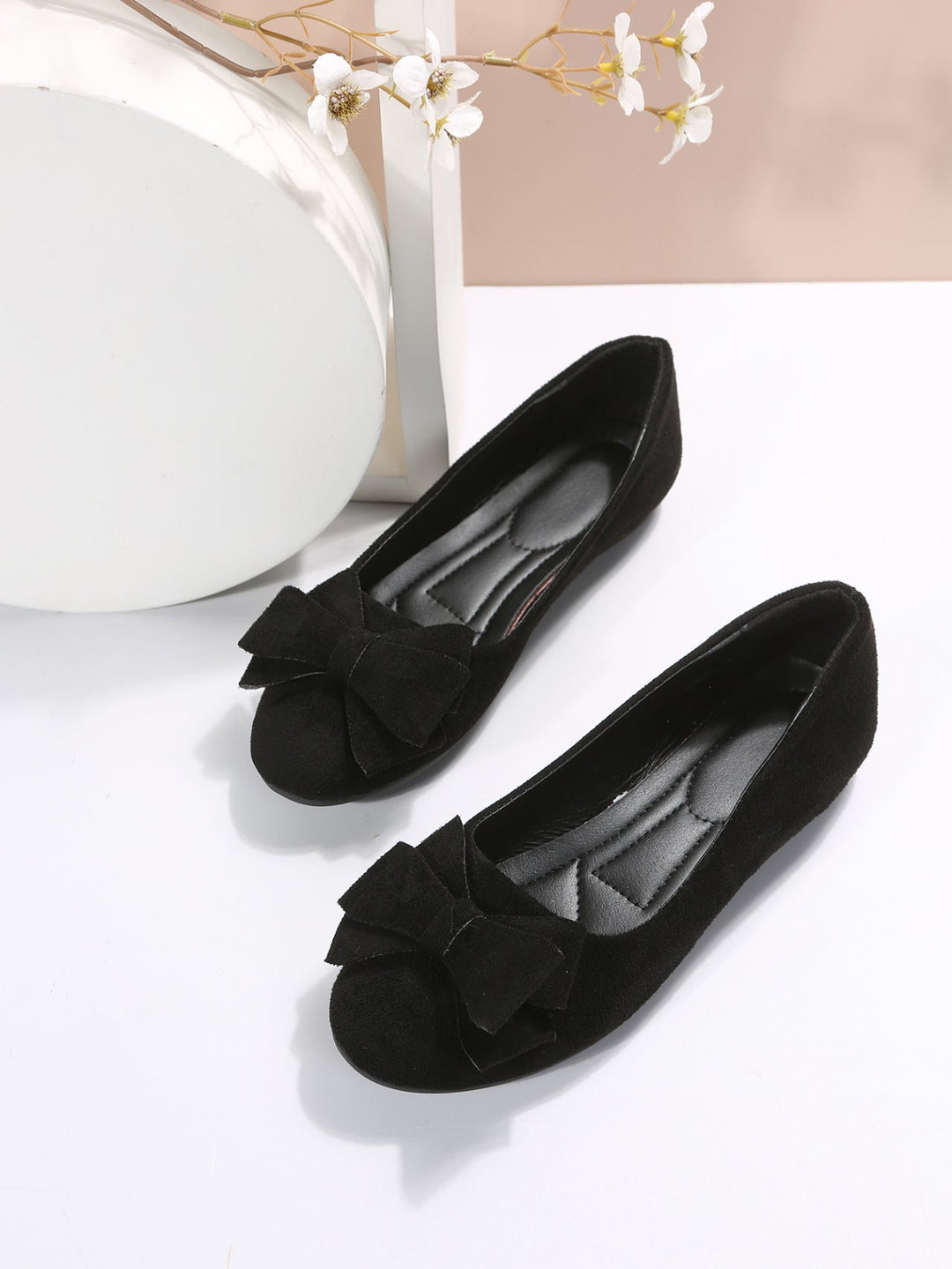 Damen Ballerinas mit modischem Schleifendetail