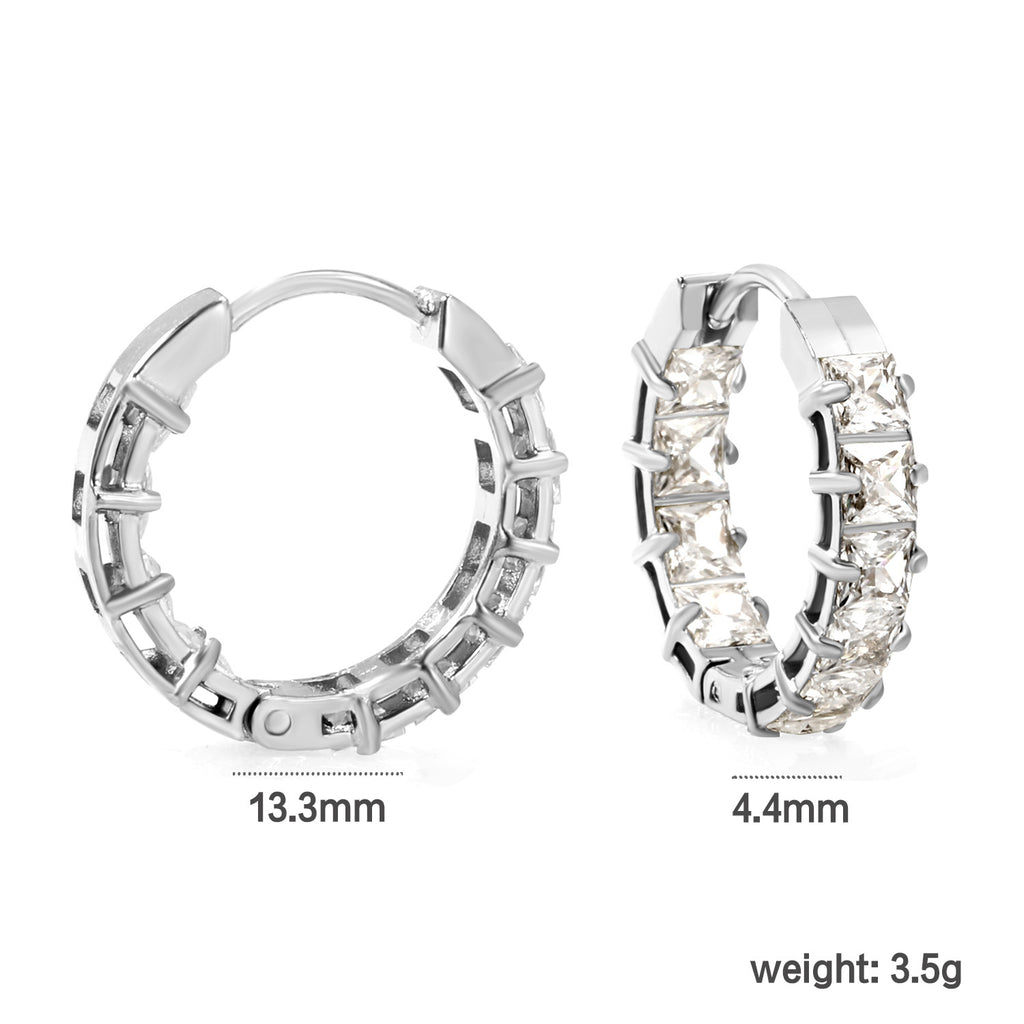 Damen Ohrstecker mit funkelnden Zirkonia in hochwertiger Fassung Shop Nory