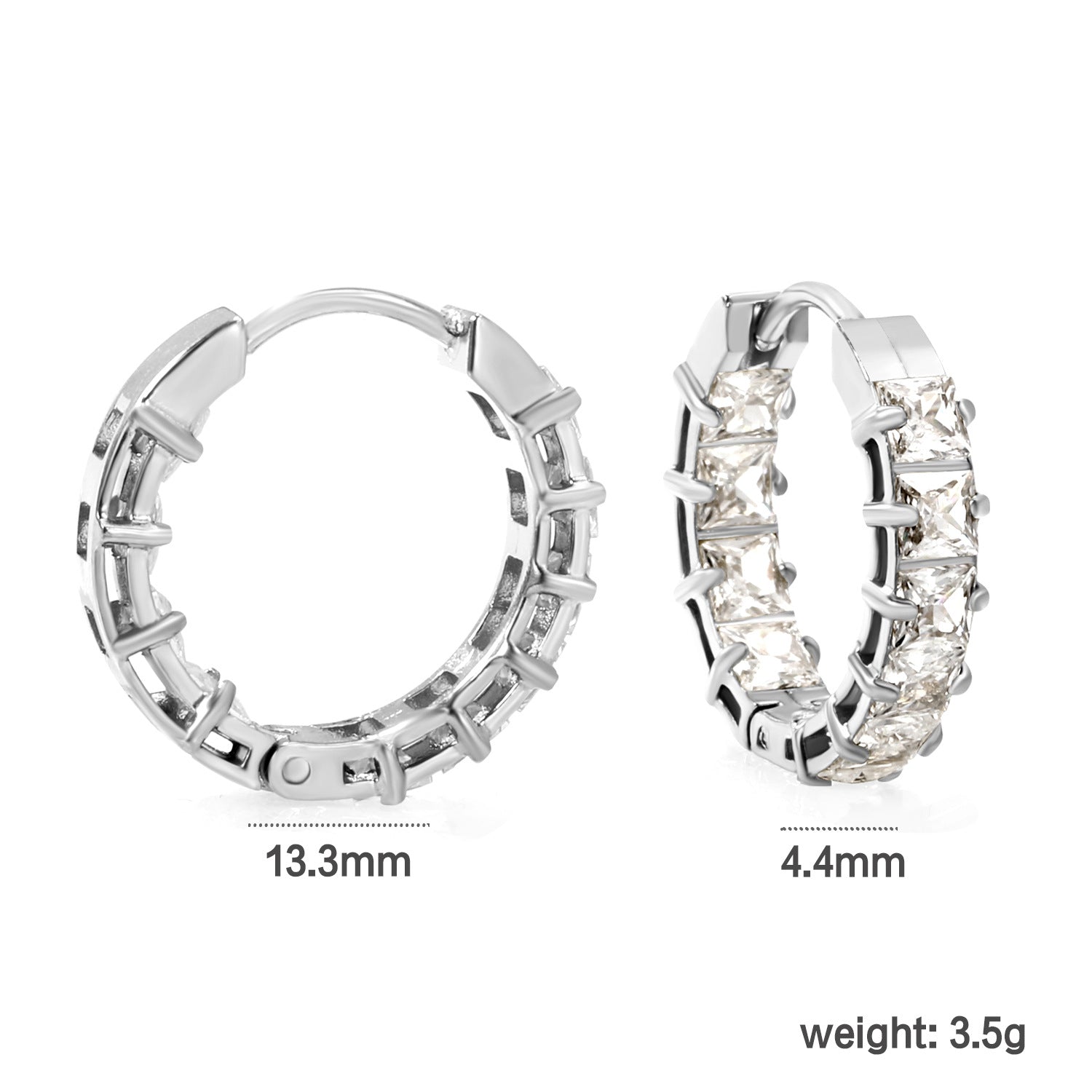 Damen Ohrstecker mit funkelnden Zirkonia in hochwertiger Fassung Shop Nory