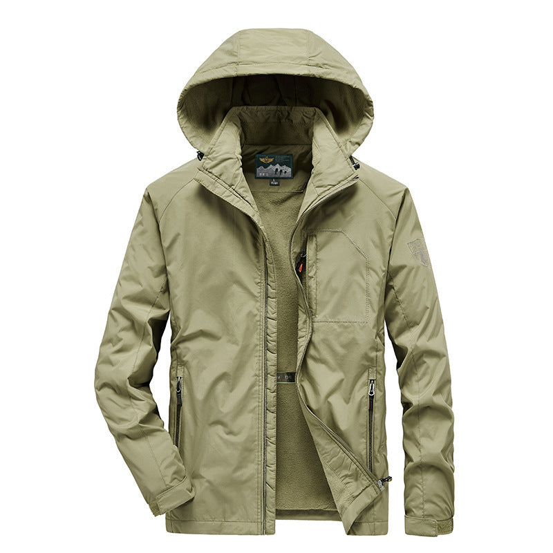 Herren Tech‑Hoodie‑Parka mit Mikrofleece‑Innenlage und verdeckten Reißverschlüssen Shop Nory