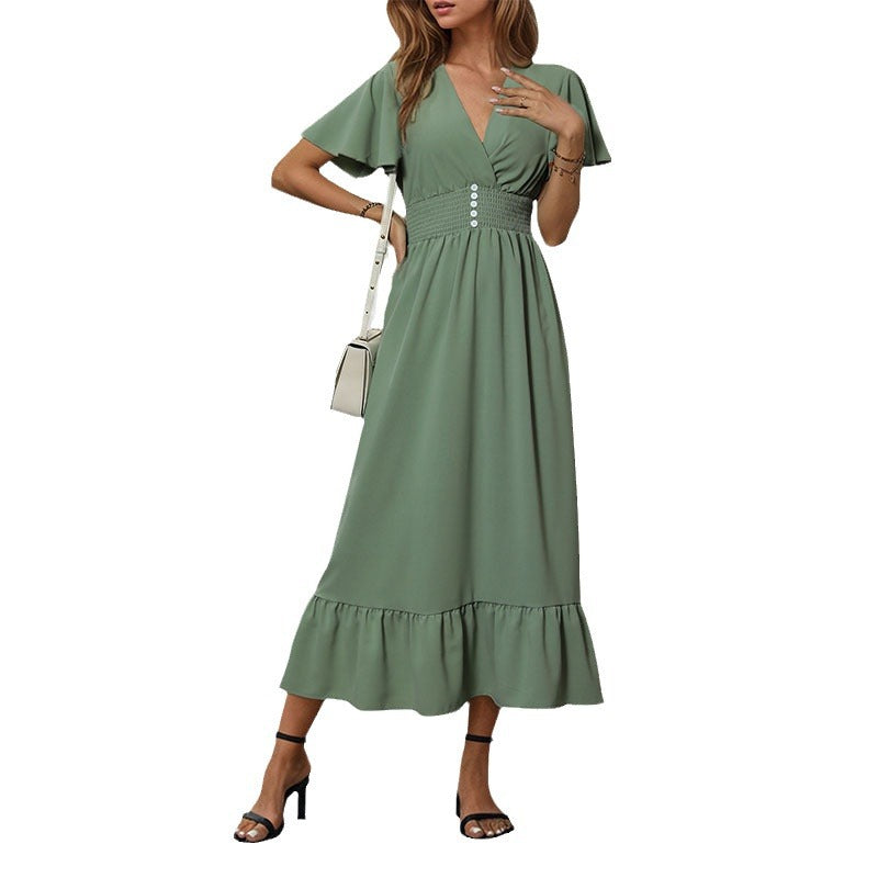 Damen Elegant fließendes Maxikleid Shop Nory
