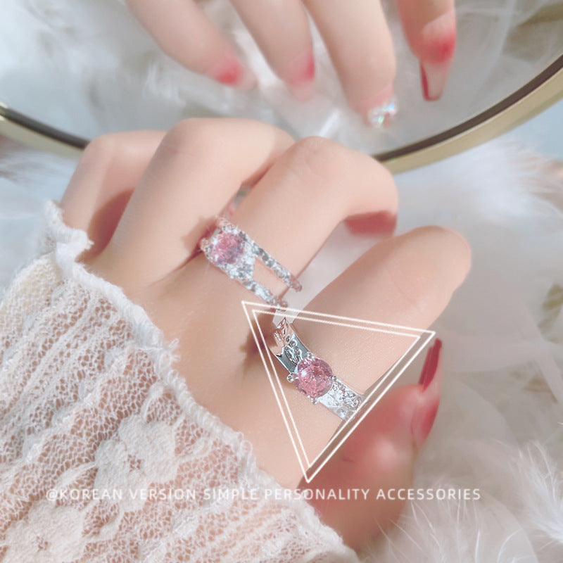 Damenring mit eleganter Zirkonia-Verkettung und filigranem Design Shop Nory