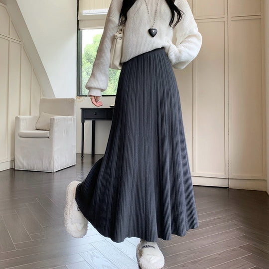 Damen Eleganter, plissierter Maxirock Shop Nory 1787632207