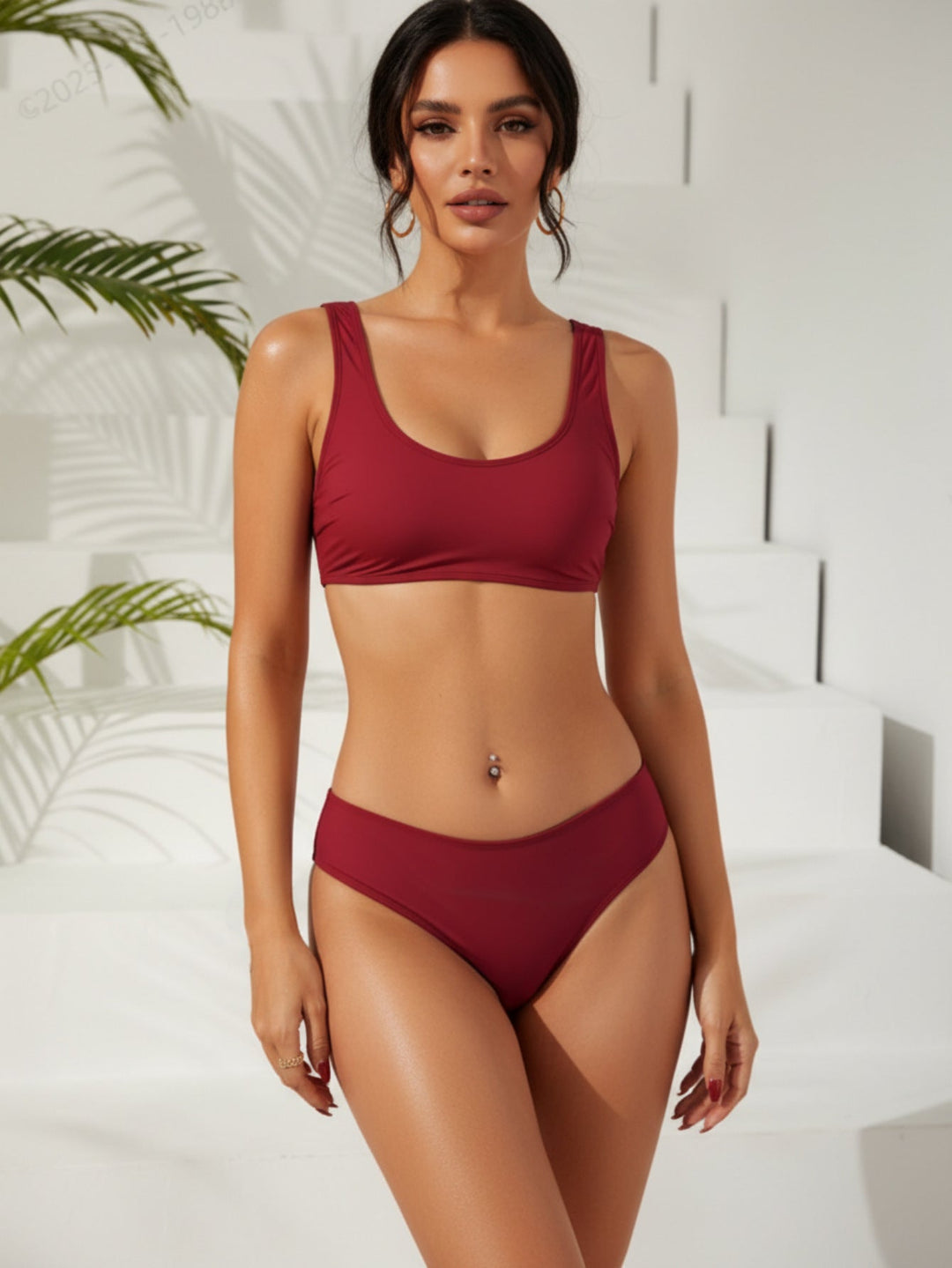 Damen Sportlicher Bikini mit körperbetontem Schnitt