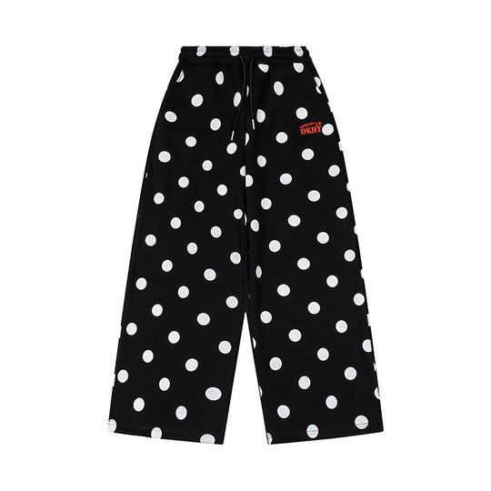 Damen Weite Culotte-Sweathose mit elastischem Komfortbund und Polka-Dot-Print Shop Nory