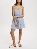Damen Sommerliches Kurzkleid mit verstellbaren Trägern und Rüschensaum