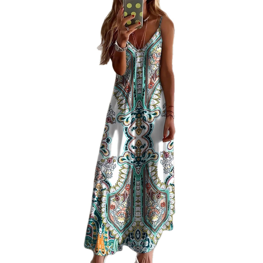 Damen Maxikleid mit elegantem Paisleymuster