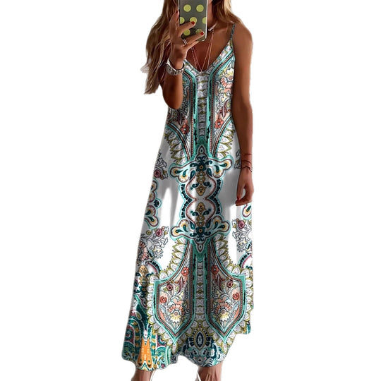 Damen Maxikleid mit elegantem Paisleymuster