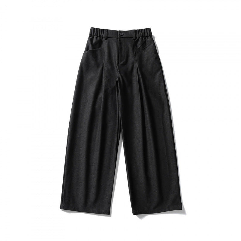Damen Hochtaillierte Culotte‑Hose mit elastischem Rückenteil, soften Twill und dekorativen Vorderfalten Shop Nory