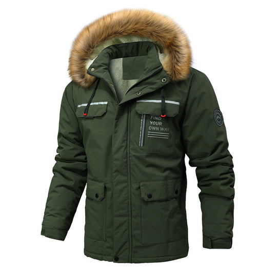 Herren Wasserabweisender Softshell-Parka mit Kapuze, reflektierenden Einsätzen und Multifunktionstaschen Shop Nory