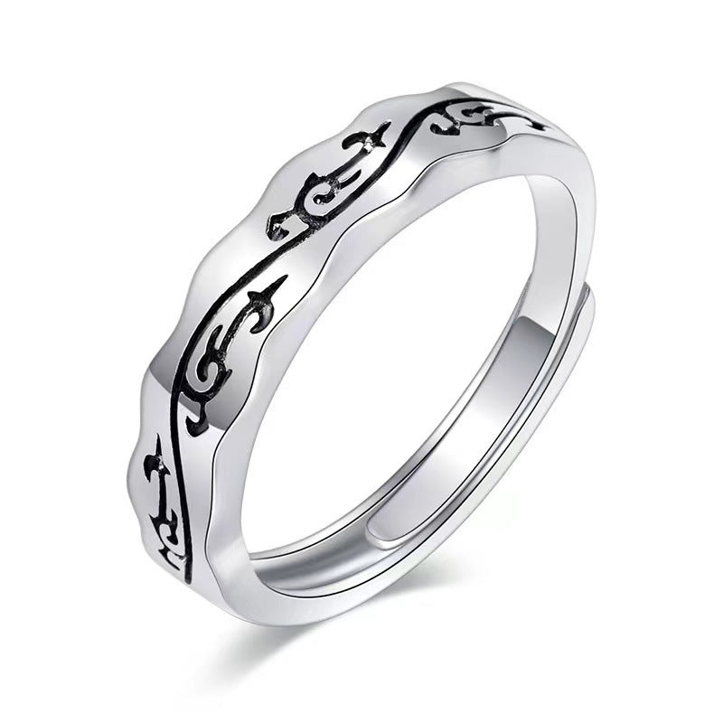 Damen Zierlicher Ring mit kunstvoller geschwungener Gravur Shop Nory