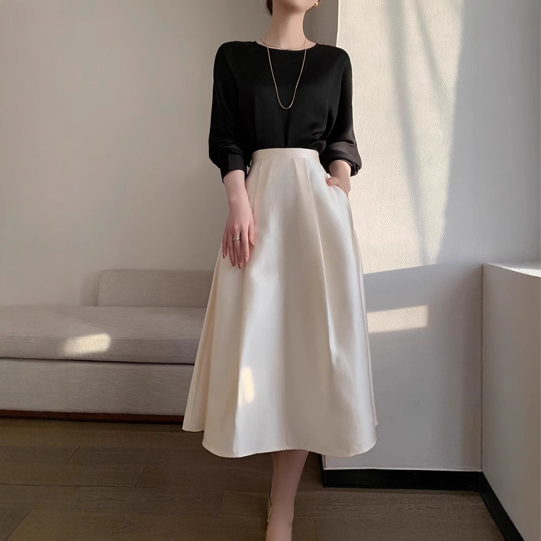Damen Elegante und fließende Midikleid Shop Nory