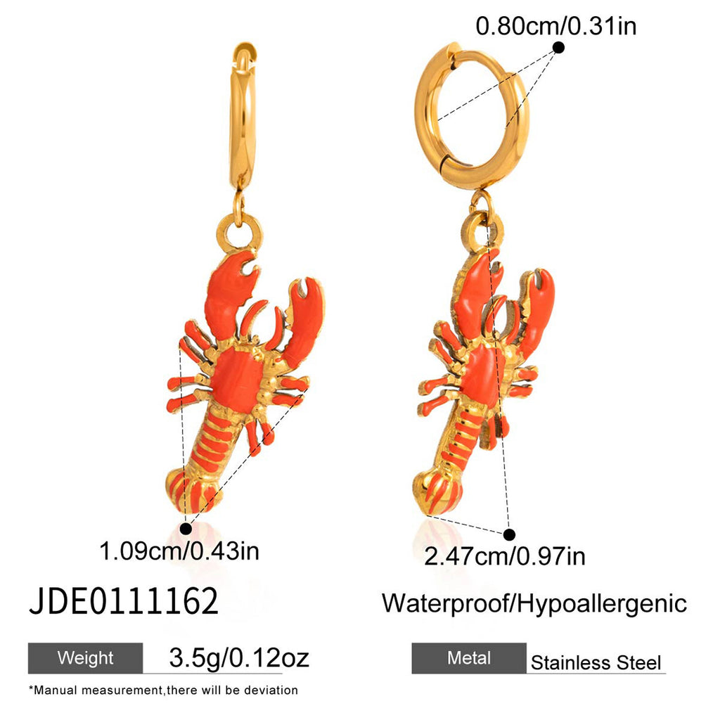 Damen Ohrhänger mit funkelndem Fischschwanz-Design aus hypoallergenem Edelstahl Shop Nory