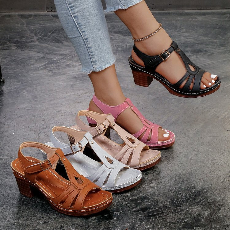 Damen Komfortable Riemchen Sandalen