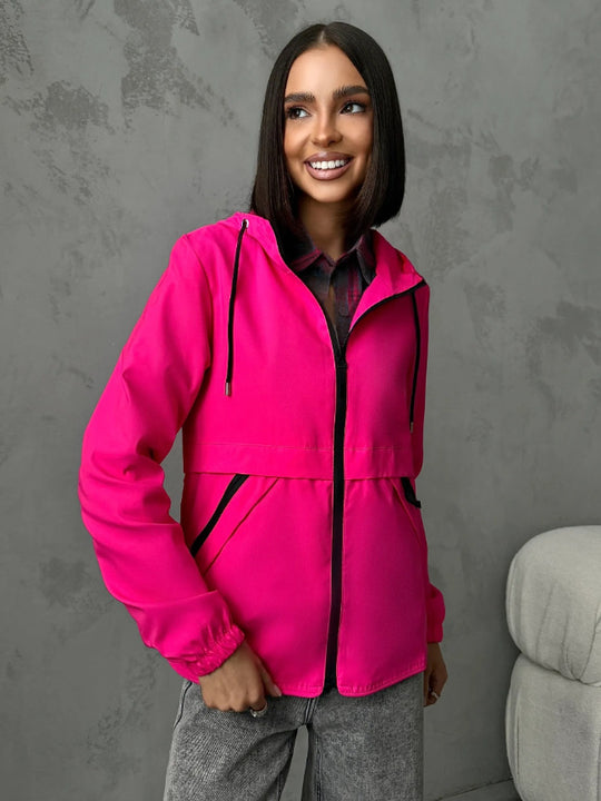 Damen leichte Windbreaker Jacke