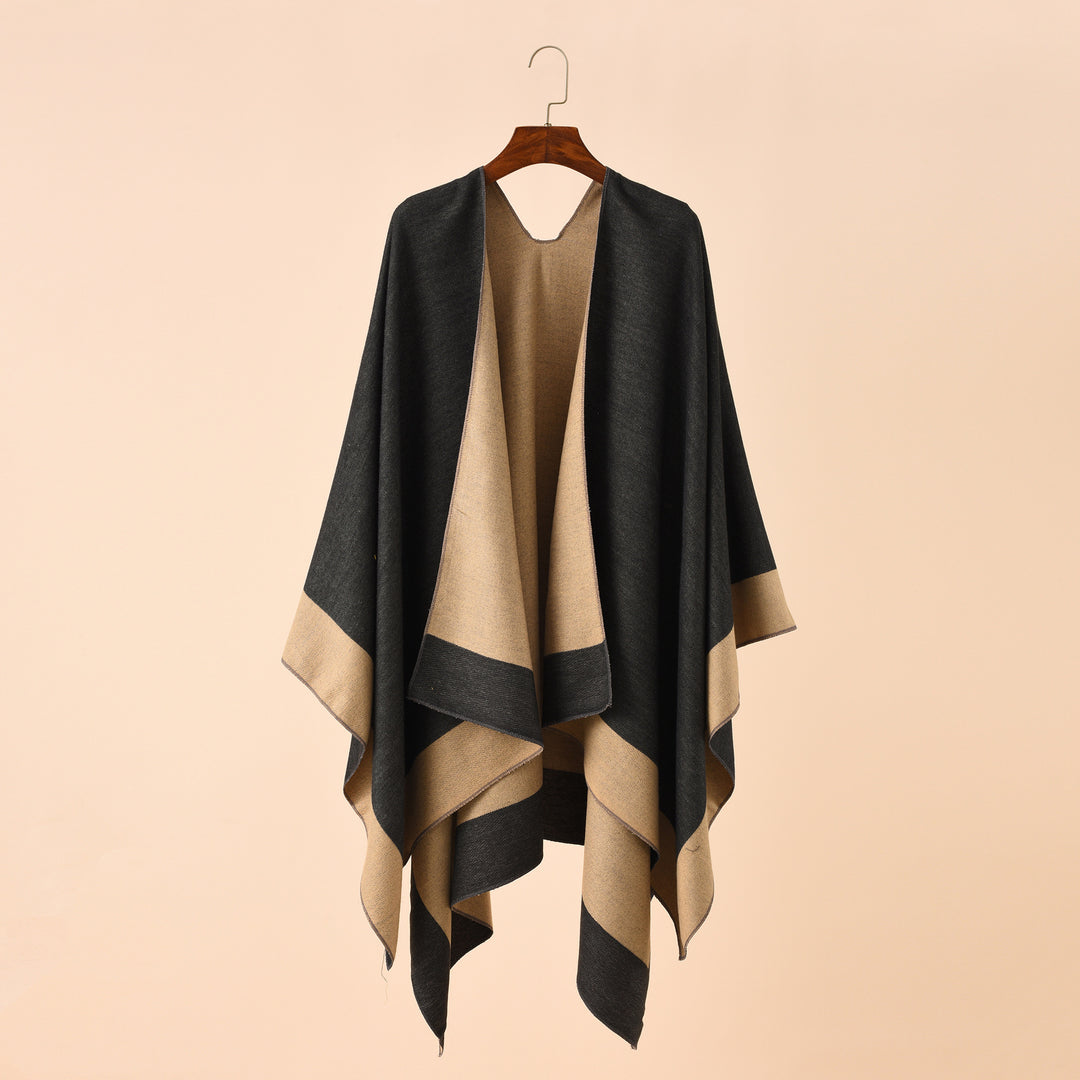 Damen Wendeponcho aus feiner Kaschmir-Mischung Shop Nory