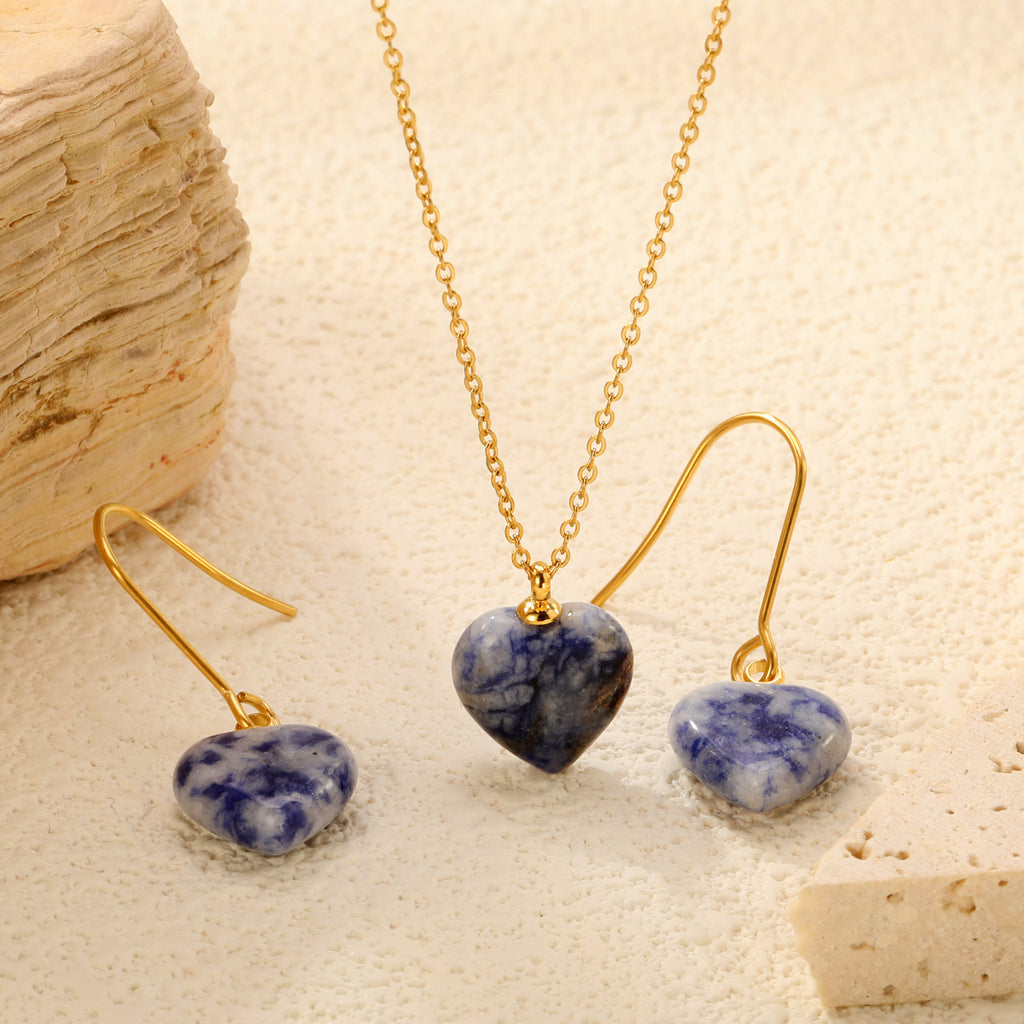 Damen Schmuckset mit Herzanhängern aus edlen Materialien Shop Nory